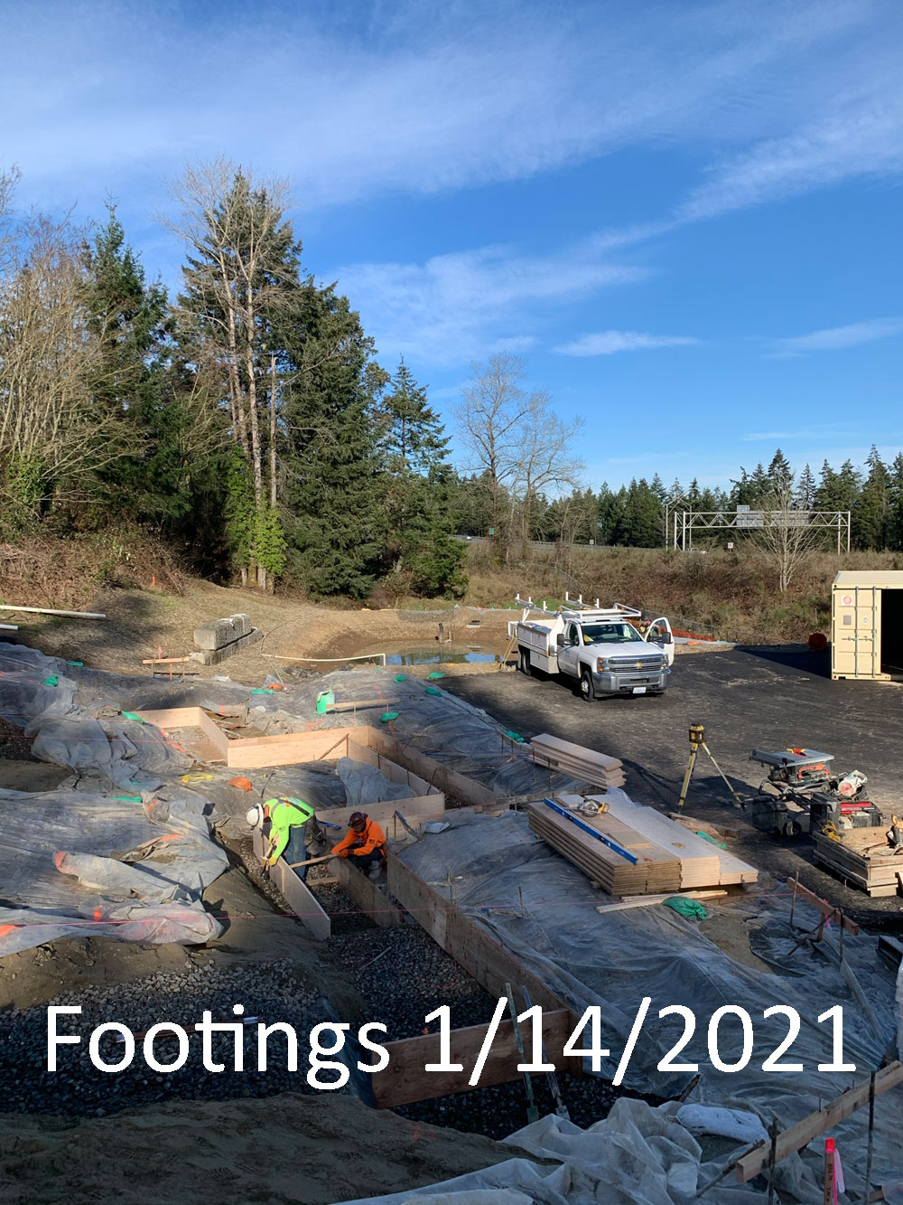 Pendleton Place Footings 1/14/2021